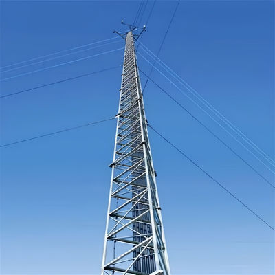 Tháp truyền sóng thép galvanized lưới ống 30 40 50 M Meter Telecom 5G / 4G / 3G