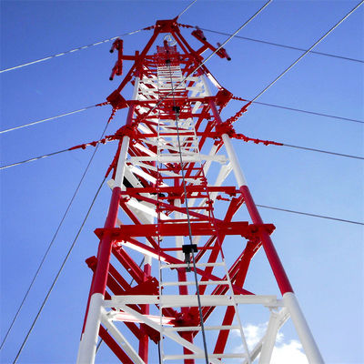 Tháp truyền sóng thép galvanized lưới ống 30 40 50 M Meter Telecom 5G / 4G / 3G