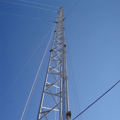 Galvanized ống thép đài phát thanh ăng-ten Guyed tháp tế bào Mast ASTMA123