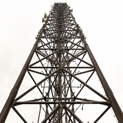 Mạng 3 chân Radio 5G ăng-ten Tháp dây chuyền hình tam giác Thép kẽm
