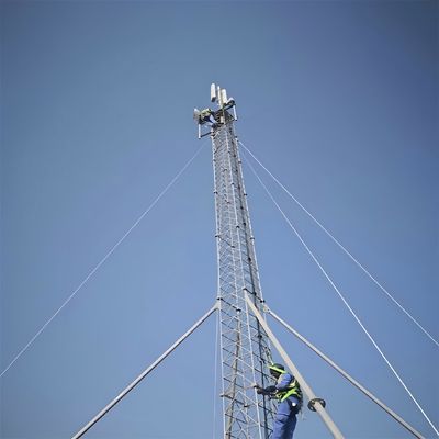 Gsm 20 25m 30M Tháp sợi dây đai hình tam giác Mast Lattice Tháp thép