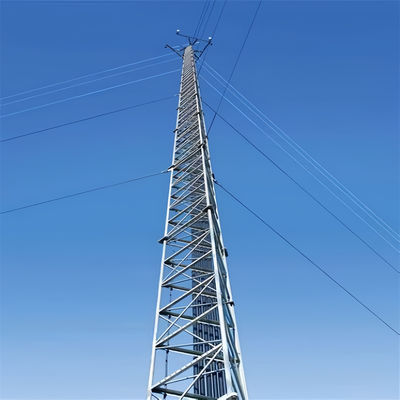 Gsm 20 25m 30M Tháp sợi dây đai hình tam giác Mast Lattice Tháp thép