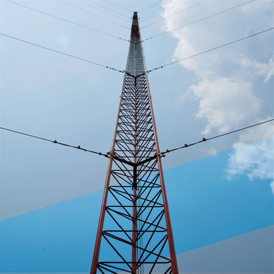 Gsm 20 25m 30M Tháp sợi dây đai hình tam giác Mast Lattice Tháp thép