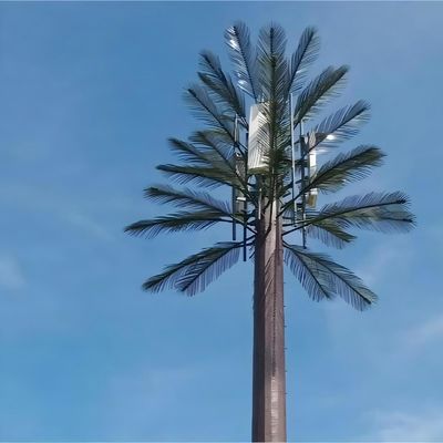 Lớn ngoài trời chống gió ẩn che đậy tháp điện thoại di động Monopole Bionic Tree Tháp cột đơn