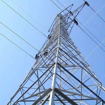 35kv Double Circuit Pylon Power Tháp truyền điện Tháp độc lập kim loại thép kẽm