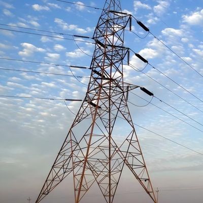 133KV Tháp truyền điện điện sợi thép Tháp ống