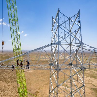 Angle Iron High Voltage Electric Tower Tốc độ gió 30-180 Km/h 132kv Tháp truyền tải