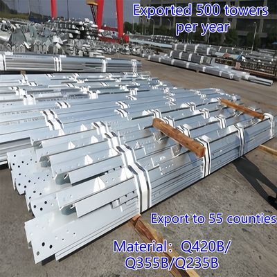 Tháp Truyền Thông Thép Góc 3 Chân Thép Q235 25m Mạng LTE Chống Chịu Thời Tiết Vùng Nông Thôn