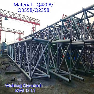 Tháp Viễn thông Ba Ống Thép Carbon 33m Tín hiệu LTE Vùng Nông thôn Chống Gió