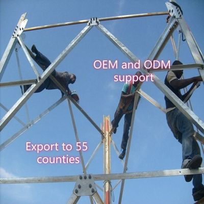3 chân thép góc tháp thông tin liên lạc tháp Q355 thép 28m mạng di động chống gió khu vực ven biển