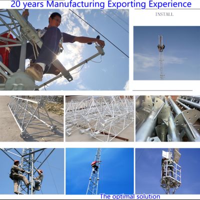 Guy Cáp tháp tế bào Thép cao độ bền 35m Mạng di động Khu vực ngoại ô chống gió