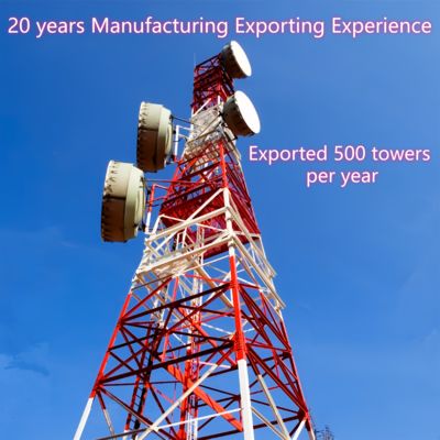 80 mét lưới 4 chân tháp thép tự nâng tháp viễn thông cho viễn thông