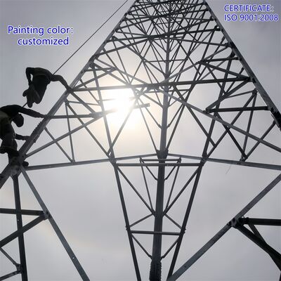 Thép góc tự hỗ trợ 3 chân tháp 40m tín hiệu phát sóng chống ăn mòn công nghiệp