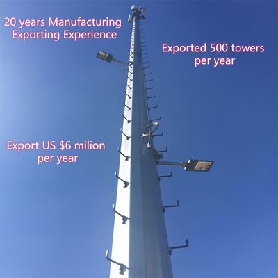 10M 30M 45M 60MDù nhỏ gọn đắm nóng mạ xăng Monopole tháp 5G Wifi Telecom Rooftop truyền thông ăng-ten