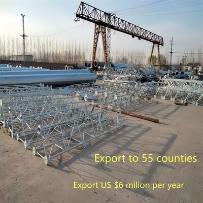 60M 3 ống tùy chỉnh 3 chân thép kẽm tự hỗ trợ Wifi GSM Microwave Tháp trạm cơ sở viễn thông