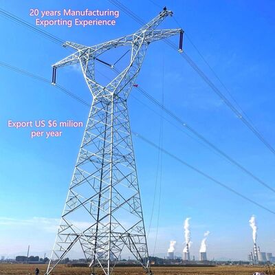 33KV 110KV Hot Dip Galvanized Lattice Steel Power Transmission Tower (Tháp truyền tải điện bằng thép)
