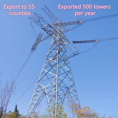 33KV 110KV Hot Dip Galvanized Lattice Steel Power Transmission Tower (Tháp truyền tải điện bằng thép)