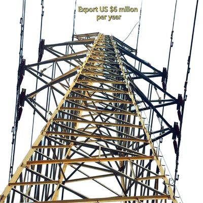 Tháp truyền điện thép galvanized bền 66KV 132KV Multi Circuit lưới điện Mast