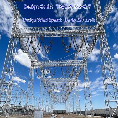 Tháp truyền điện 10KV 380KV Hot Dip Galvanized Lattice Angle Steel Cột điện cao áp