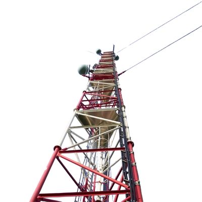 3 chân sợi dây thép galvanized bền 30 40 50 65m 4G 5G Wifi vệ tinh vô tuyến viễn thông thông tháp
