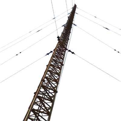 Guyed Wire Broadcast Tower Corrosion Proof Steel 55m Signal Coastal Regions Durable