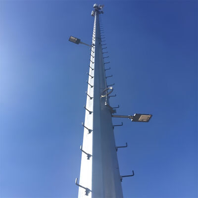 20 25 35 45 60M Monopole Tháp viễn thông Hot Dip Galvanized 5G 4G Microwave Wifi Cell Signal Antenna Mast