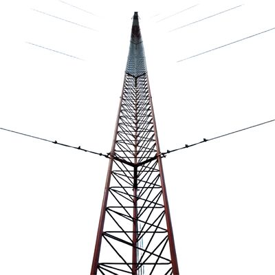 3 chân sợi dây thép galvanized bền 30 40 50 65m 4G 5G Wifi vệ tinh vô tuyến viễn thông thông tháp