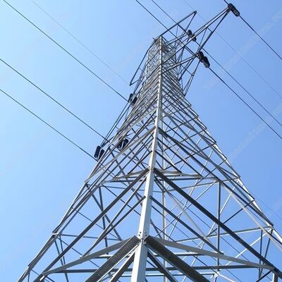 33KV 110KV Hot Dip Galvanized Lattice Steel Power Transmission Tower (Tháp truyền tải điện bằng thép)