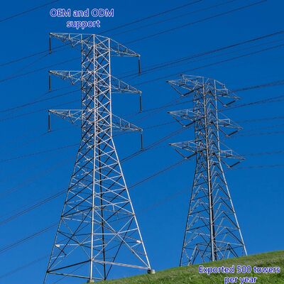 33KV 110KV Hot Dip Galvanized Lattice Steel Power Transmission Tower (Tháp truyền tải điện bằng thép)