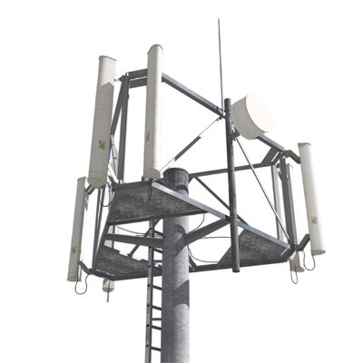 Tháp Monopole tháp viễn thông được xây dựng từ các loại thép nhẹ và cao kéo với mã thiết kế EN 1991-1-4 & EN 1993-3-1 cho hiệu suất
