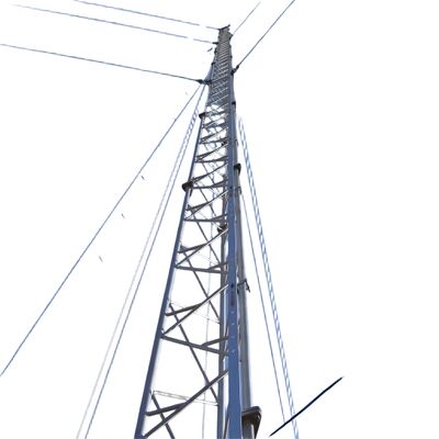 Guyed Wire Tower thiết kế các ứng dụng nâng cao bao phủ rộng rãi bằng cách sử dụng vật liệu thép được chứng minh các mã thiết kế kỹ thuật