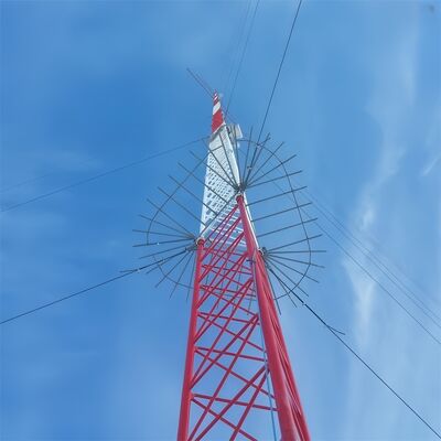 Guyed Wire Tower thiết kế các ứng dụng nâng cao bao phủ rộng rãi bằng cách sử dụng vật liệu thép được chứng minh các mã thiết kế kỹ thuật
