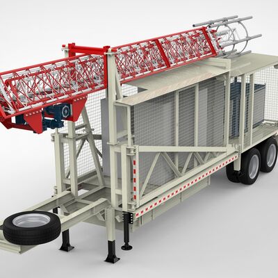 Tháp kính thiên văn 15-30M Xe tải thép kẽm gắn ăng-ten truyền thông 40M/S chống gió