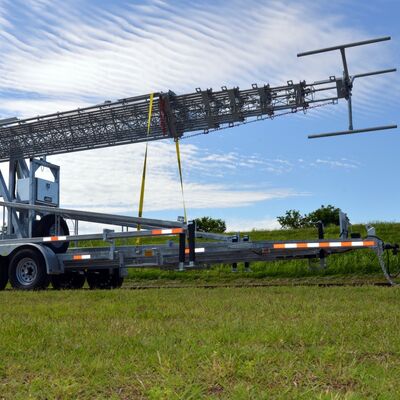 Tháp lưới kính thiên văn 15-30M Xe tải thép kẽm Ứng dụng truyền thông ăng-ten 40M/S chống gió