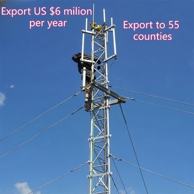 80m-150m High Stability Guyed Wire Tower for Cross-Border Long-Distance Microwave Communication