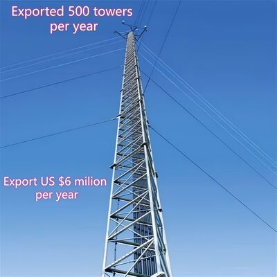 Tháp dây thép 15m-60m để giám sát bảo tồn nước thủy triết và truyền dữ liệu từ xa