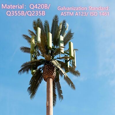 12 18 24M Park Scenic Bionic Tree Gian bọc thép tự hỗ trợ ngoài trời 5G 4G Wifi Telecom Tower