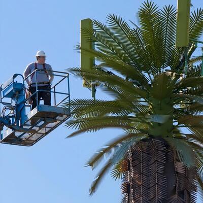 12 18 24M Cây sinh học cộng đồng được ngụy trang ngoài trời mạ kẽm 5G 4G Cột truyền thông vi sóng