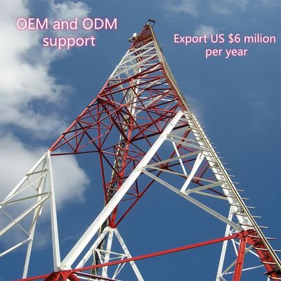 13 19 25 31M 3 chân Thép mạ kẽm nhẹ tự hỗ trợ Tháp phủ sóng diện tích nhỏ Wifi 5G 4G ngoài trời