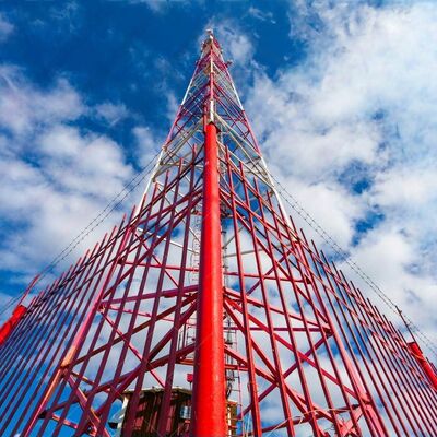 18 28 38M 3 chân thép ống kẽm đa tần số ngoài trời 5G 4G Wifi TV Broadcast Communication Tower