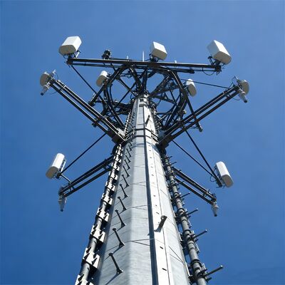 20 28 36M Thân thiện với cảnh quan Ống đơn cực mạ kẽm ngoài trời 5G 4G Lò vi sóng Thành phố ngắm cảnh Cột buồm truyền thông