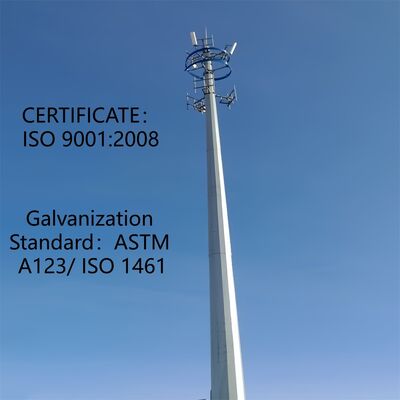 20 28 36M Thân thiện với cảnh quan Ống đơn cực mạ kẽm ngoài trời 5G 4G Lò vi sóng Thành phố ngắm cảnh Cột buồm truyền thông