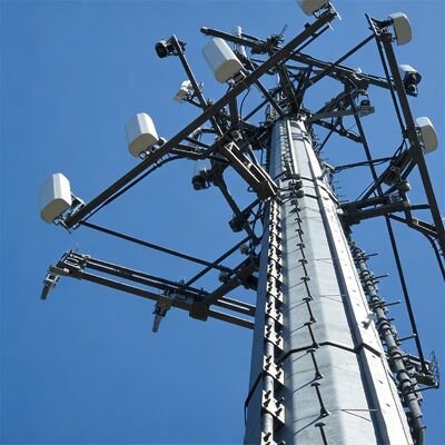 11 17 23M Thép mạ kẽm đơn cực hiệu quả không gian ngoài trời Tháp truyền thông nhỏ gọn Wifi 5G 4G