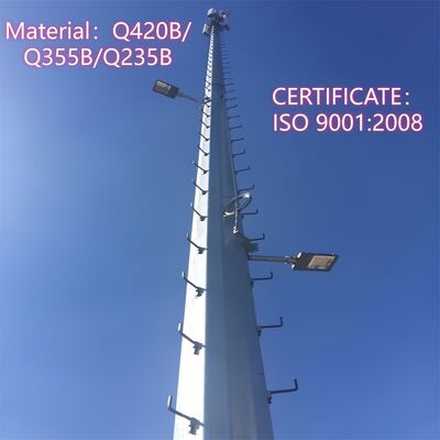10 16 22M Cột truyền thông nhỏ gọn dạng ống đơn cực tiết kiệm không gian ngoài trời 5G 4G