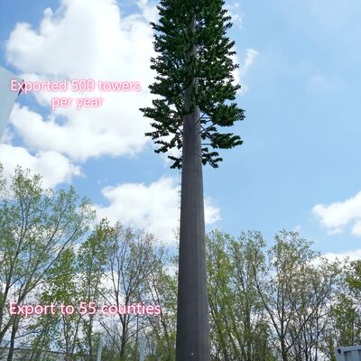 36M Bionic Tree Tower có thân cây nhân tạo bằng sợi thủy tinh bền, nhánh và lá với nền tảng ẩn cho ăng-ten 5G và cảm biến môi trường