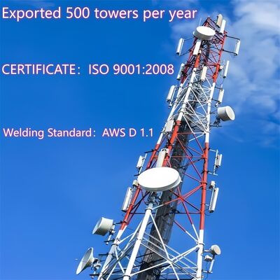 Tháp truyền thông thép 3 chân có chiều cao tùy chỉnh 20-100m cho các dự án kỹ thuật toàn cầu