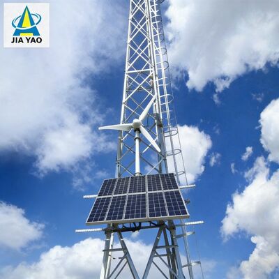 Tháp truyền thông tương thích năng lượng tái tạo để giám sát công viên năng lượng mặt trời trang trại gió