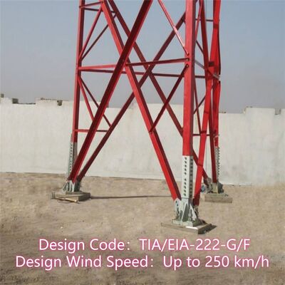 36M High Tensile 3 Legged Communication Tower Stable For Valley Base Station