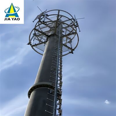 Tháp viễn thông đơn cực mạ kẽm nhúng nóng chống rung 24M