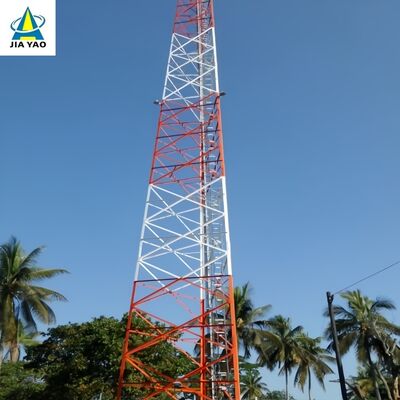 38 46 Tháp thép góc 3 chân mạ kẽm nhúng nóng 52M được hàn miễn phí để lắp ráp hiện trường nhanh